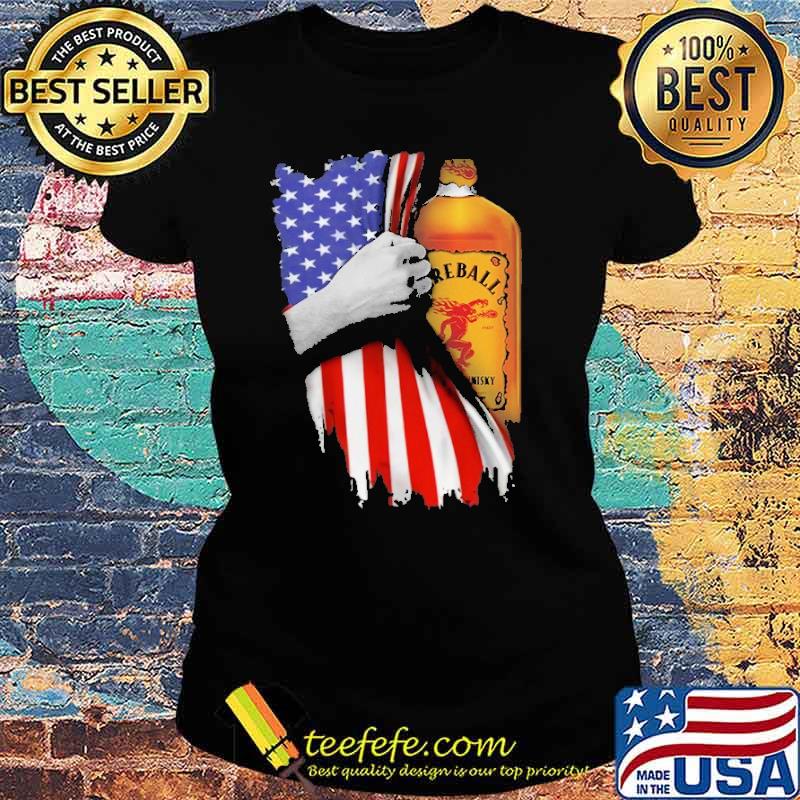 Drinking American Flag Fireball Cinnamon Whisky Shirt Ladies tee Drinking American Flag Fireball Cinnamon Whisky Shirt Ladies tee