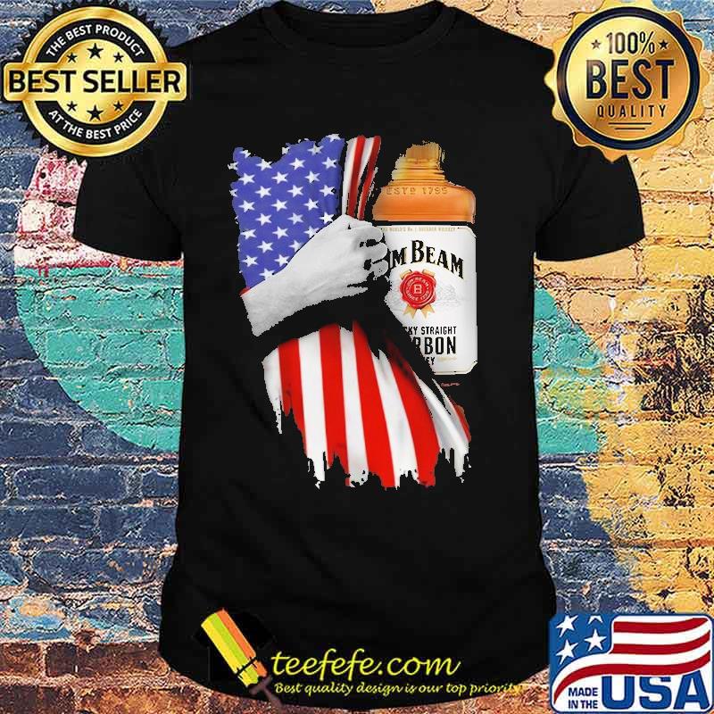 Drinking American Flag Jim Beam Shirt