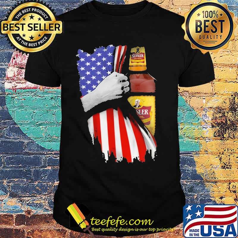 Drinking American Flag Kessler American Blended Whiskey Shirt