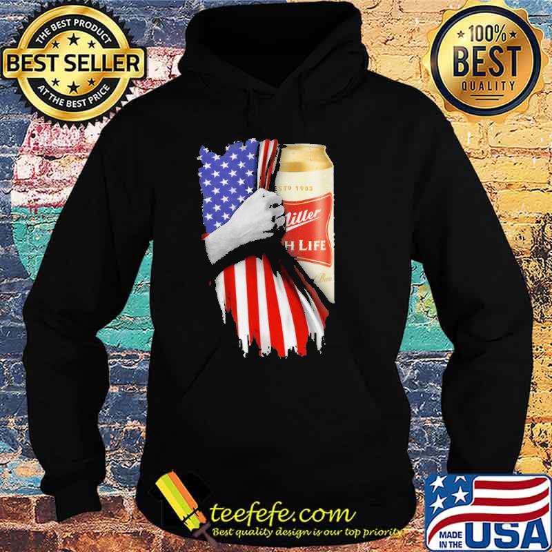 Drinking American Flag Miller High Life Shirt Hoodie Drinking American Flag Miller High Life Shirt Hoodie