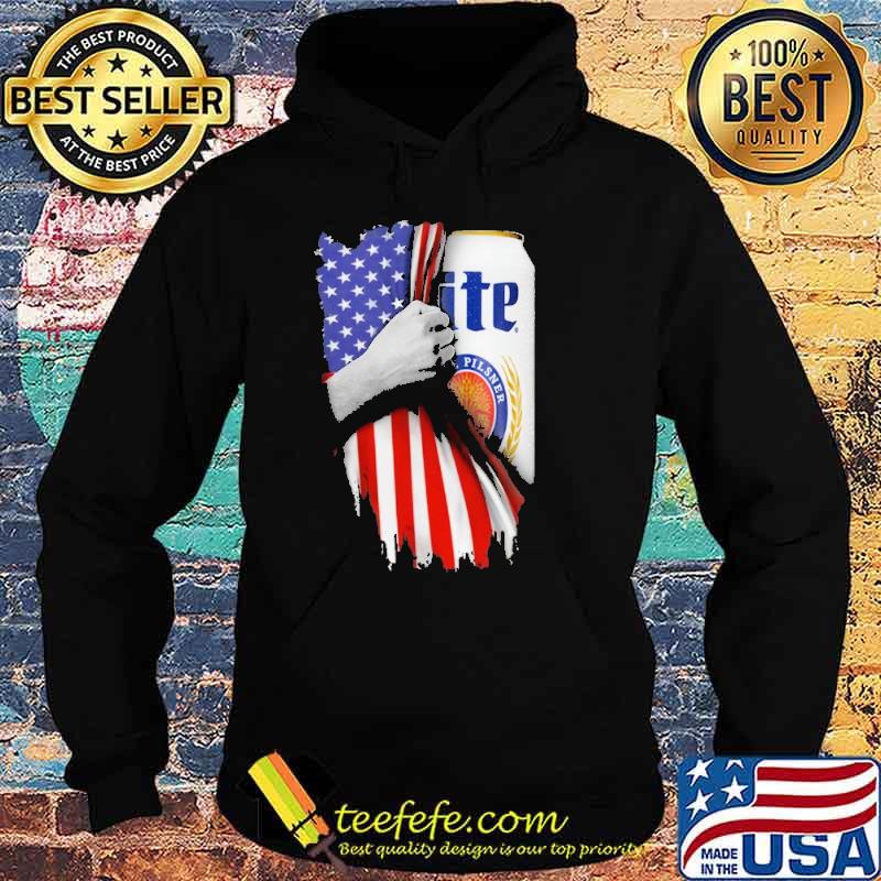 Drinking American Flag Miller Lite Shirt Hoodie Drinking American Flag Miller Lite Shirt Hoodie