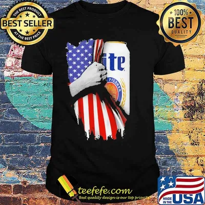 Drinking American Flag Miller Lite Shirt