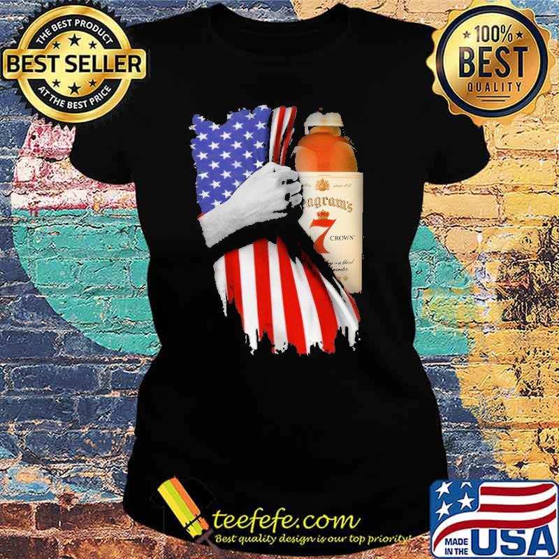 Drinking American Flag Seagram 7 CrownShirt Ladies tee Drinking American Flag Seagram 7 CrownShirt Ladies tee