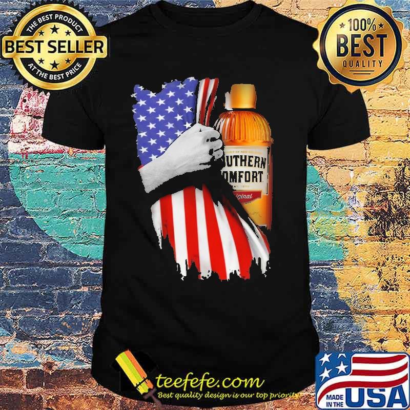 Drinking American Flag Southern Comfort Liqueur Shirt