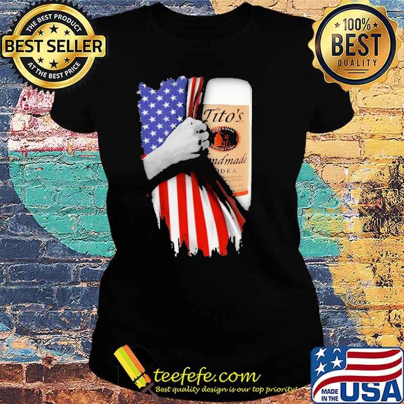 Drinking American Flag Vodka Tito's Handmade Shirt Ladies tee Drinking American Flag Vodka Tito's Handmade Shirt Ladies tee