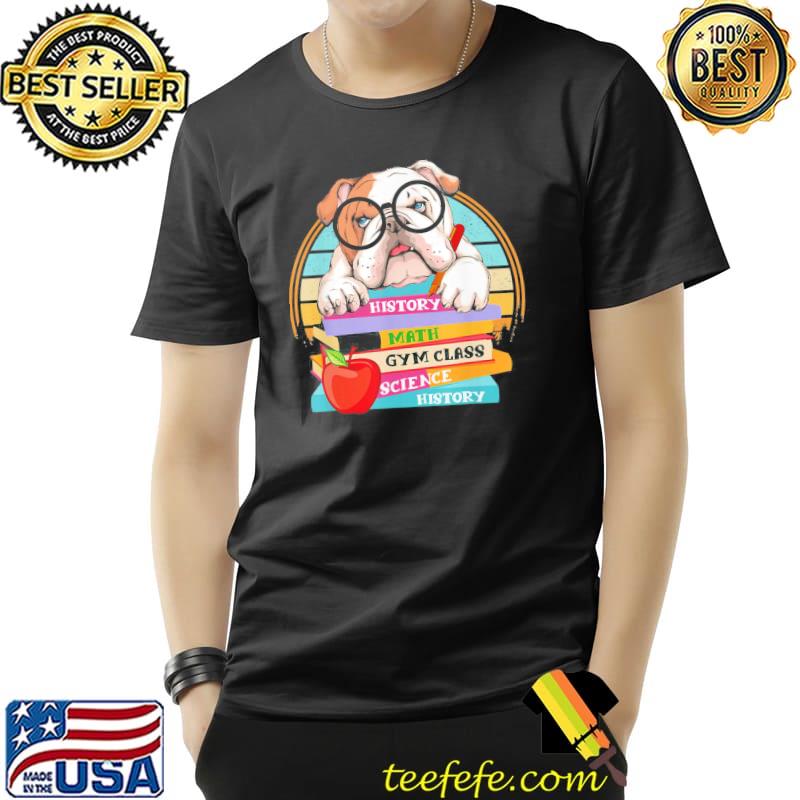 English Bulldog back to school book worm dog shirt English Bulldog back to school book worm dog shirt