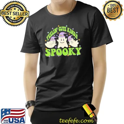 Fellin cute kinda spooky season witch boo crew halloween shirt