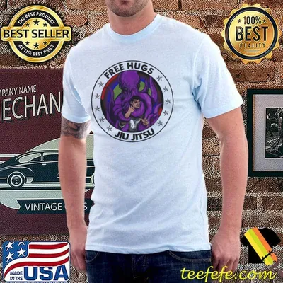 Free hugs jiu jitsu funny octopus brazilian jiu jitsu bjj classic shirt