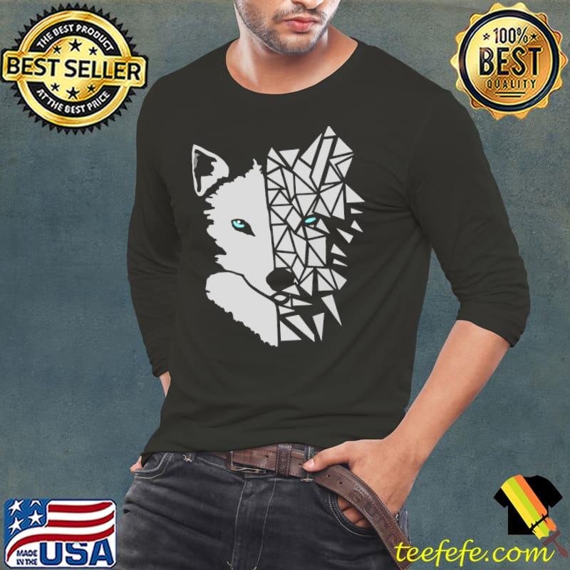 Geometric grey wolf s Long Sleeve Tee Geometric grey wolf s Long Sleeve Tee