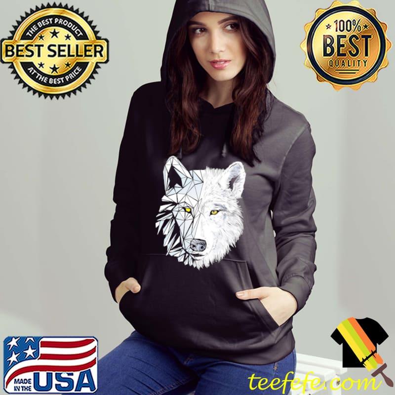 Geometrical sketch wolf half outdoor hunting design rustic s Hoodie Geometrical sketch wolf half outdoor hunting design rustic s Hoodie