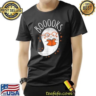 Ghost Book Reading Halloween T-Shirt