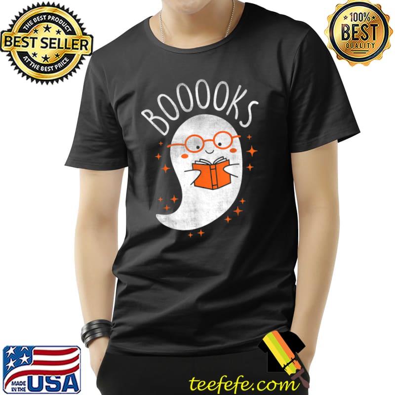Ghost Book Reading Halloween T-Shirt Ghost Book Reading Halloween T-Shirt