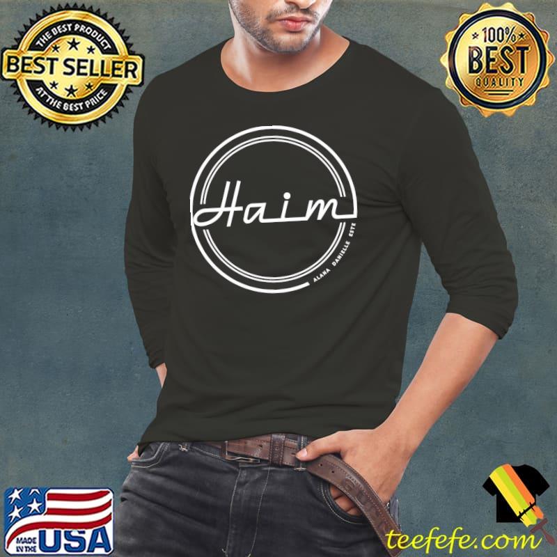 Haim vinyl logo in white s Long Sleeve Tee Haim vinyl logo in white s Long Sleeve Tee