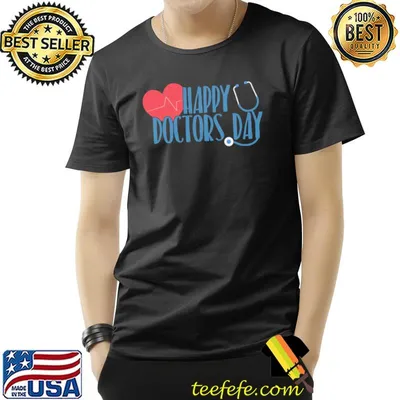 Happy doctors day heartbeat quote shirt