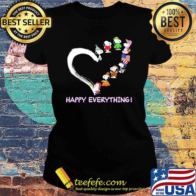 Happy Everything Snoopy Heart Shirt Ladies tee Happy Everything Snoopy Heart Shirt Ladies tee
