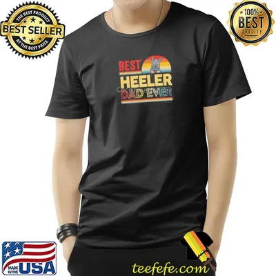 Heeler dog dad retro classic  shirt