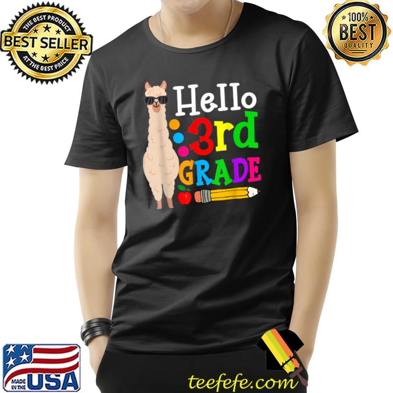 Hello 3rd Grade Llama First Day T-Shirt