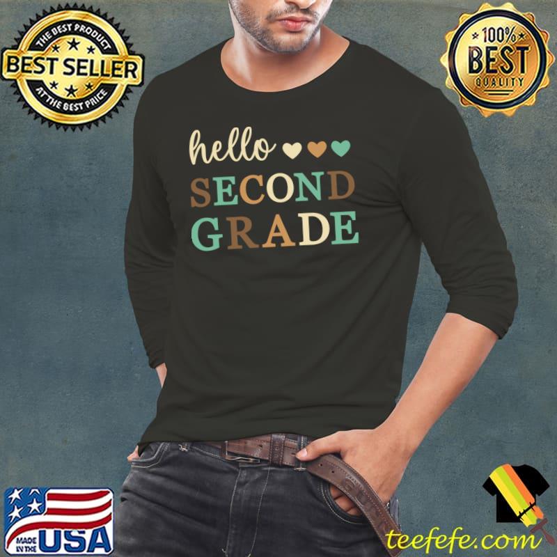 Hello Second Grade T-Shirt Long Sleeve Tee Hello Second Grade T-Shirt Long Sleeve Tee