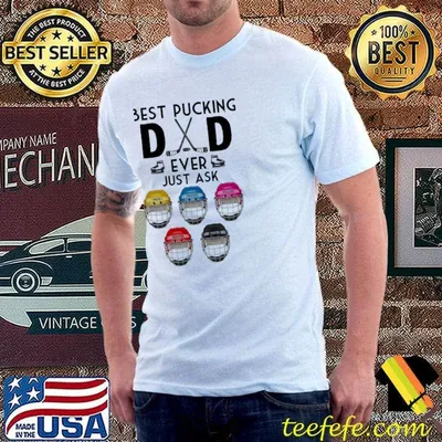 Hockey dad best pucking dad ever personalized father's day gifts for dad hockey helmet shirt