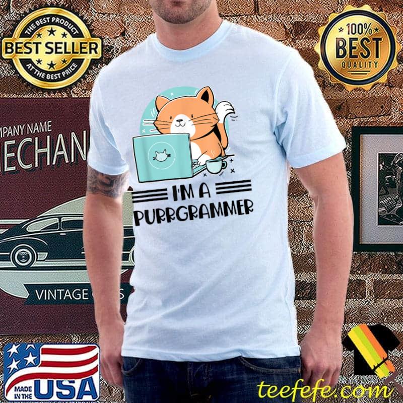 I Am A Purrgramer Nerd Software Developer Coder Programmer T-Shirt