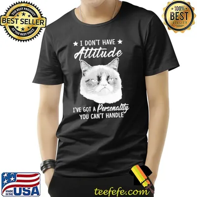 I Don't Have Attitude I've Got A Personality You Can't Handle Cat Shirt