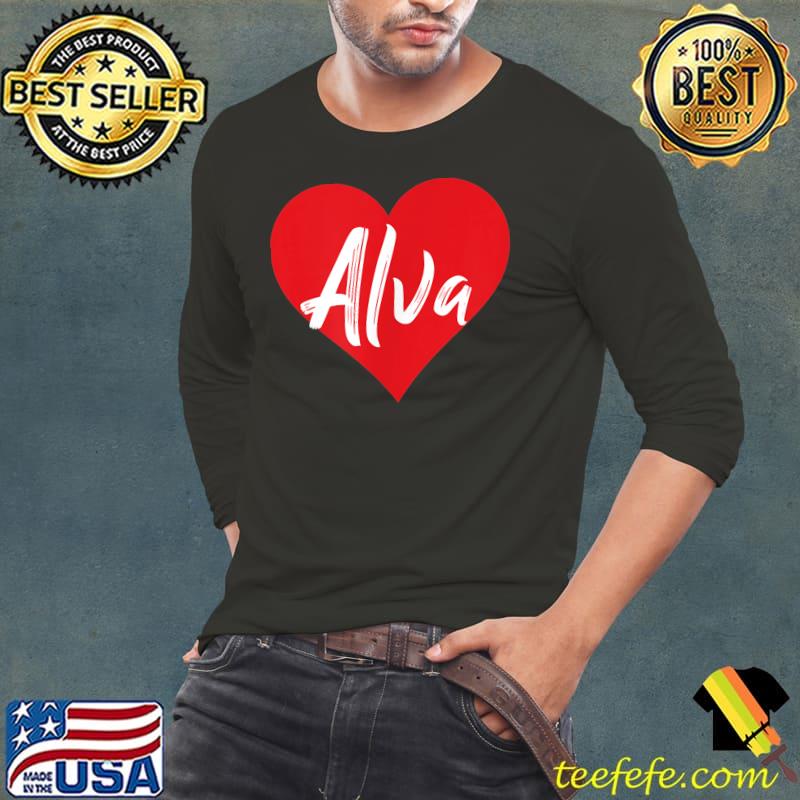 I Love Alva First Heart T-Shirt Long Sleeve Tee I Love Alva First Heart T-Shirt Long Sleeve Tee