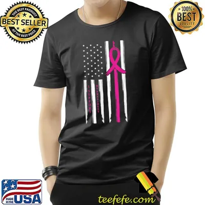 I support my president breast cancer usa flag T-Shirt