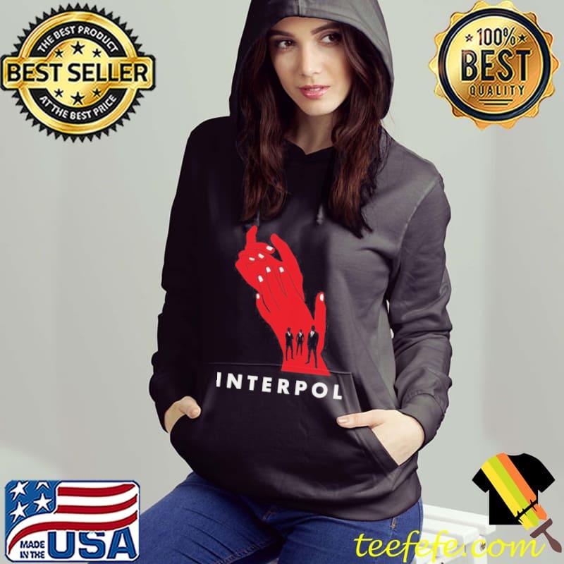 Interpol hands red retro rock band s Hoodie Interpol hands red retro rock band s Hoodie
