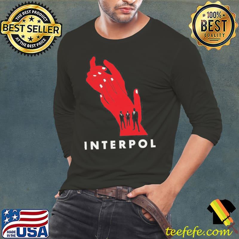 Interpol hands red retro rock band s Long Sleeve Tee Interpol hands red retro rock band s Long Sleeve Tee