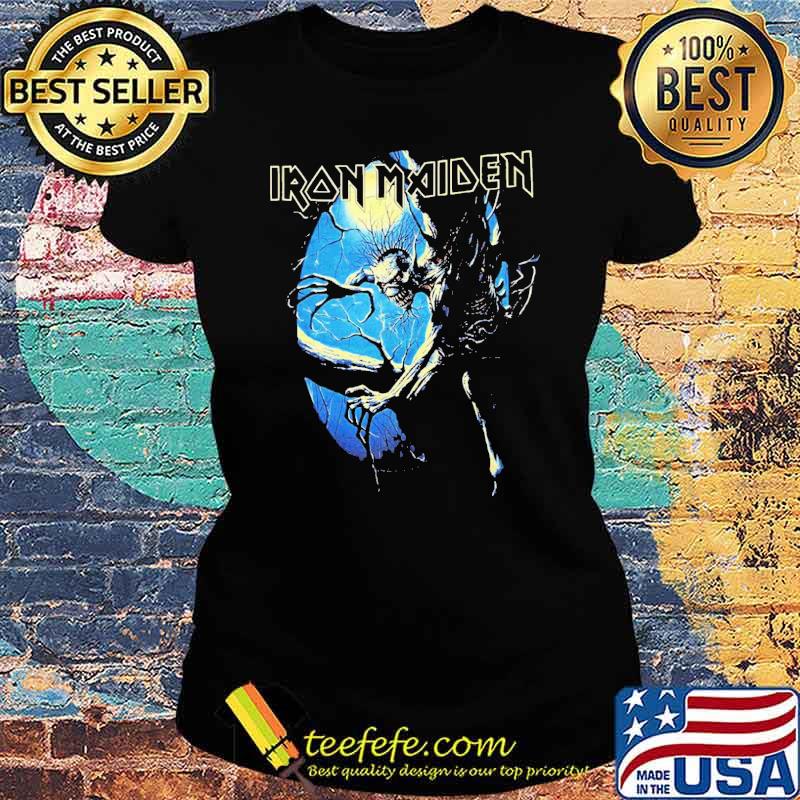 Iron Maiden Fear Of The Dark Oval Eddie Moon Shirt Ladies tee Iron Maiden Fear Of The Dark Oval Eddie Moon Shirt Ladies tee