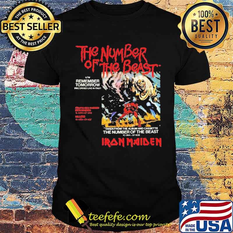 Iron Maiden Number Of The Beast Vinyl Promo Shirt