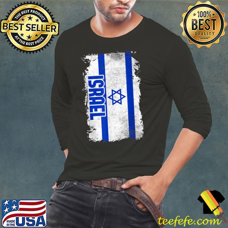 Israel Israeli Flag T-Shirt Long Sleeve Tee Israel Israeli Flag T-Shirt Long Sleeve Tee