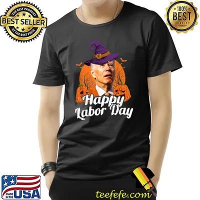 Joe Biden Confused Happy Labor Day Moon Halloween T-Shirt