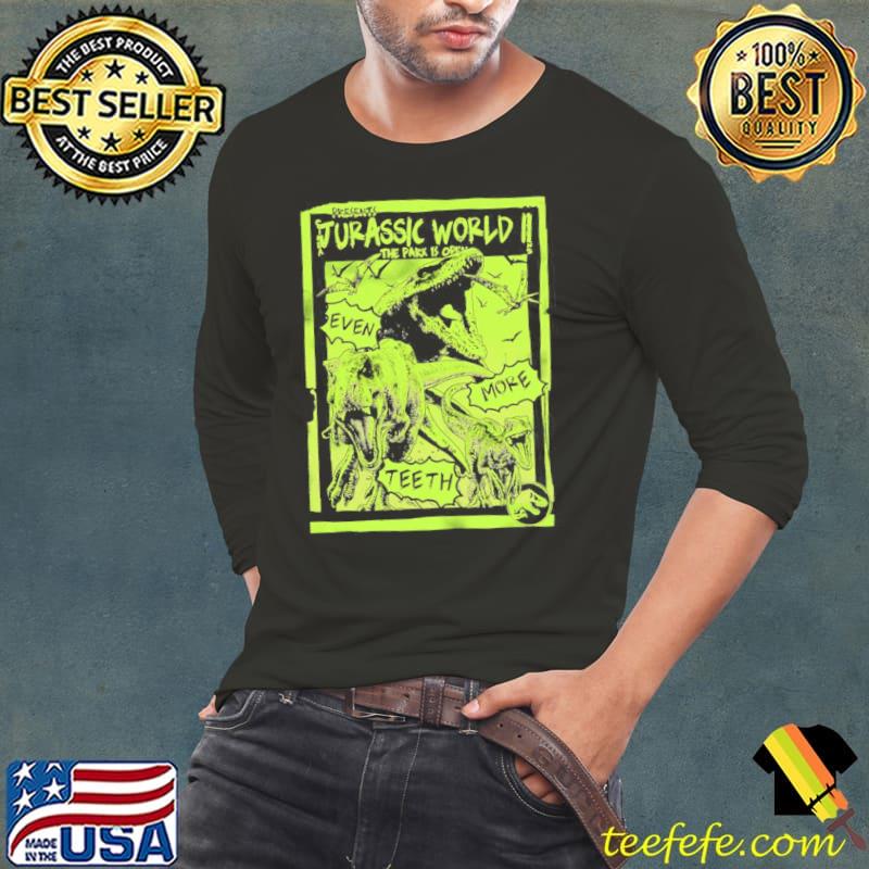 Jurassic world 2 the park is open neon s Long Sleeve Tee Jurassic world 2 the park is open neon s Long Sleeve Tee