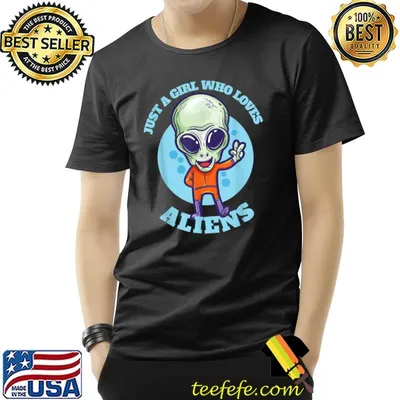 Just a Girl Who Loves Aliens UFO T-Shirt