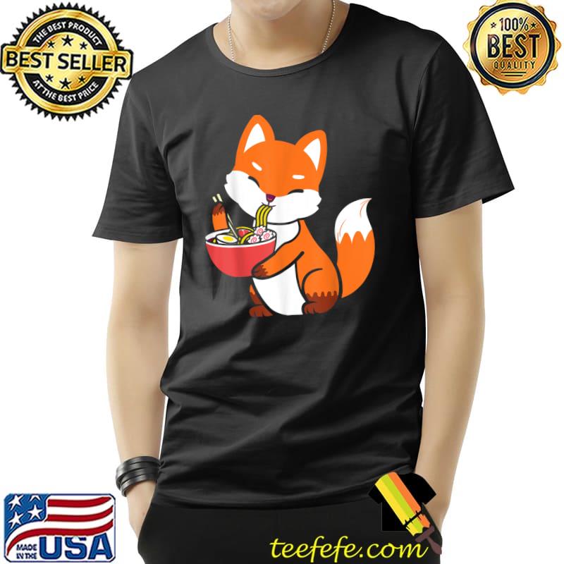 Kawaii Cat Having Ramen Bowl Japanese T-Shirt