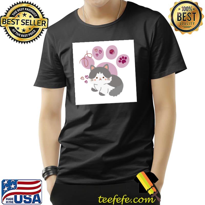 Kitty Cat Pink Paw Pets T-Shirt