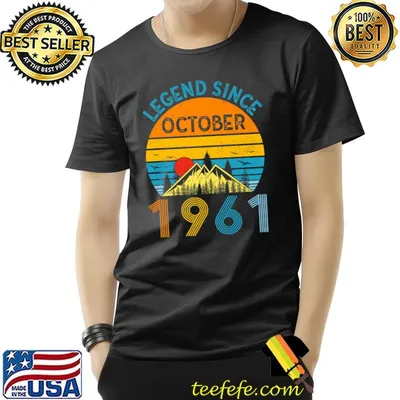 Legend Since October 1961 61 Years Old Vintage 61st Birthday Premium T-Shirt