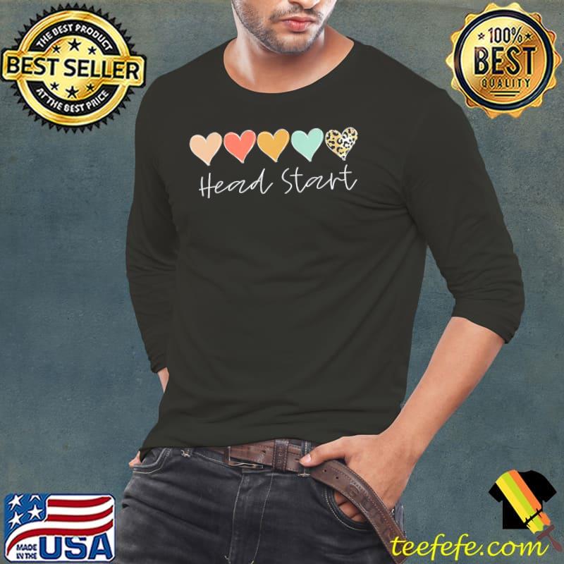 Leopard hearts teacher student head start back to school s Long Sleeve Tee Leopard hearts teacher student head start back to school s Long Sleeve Tee