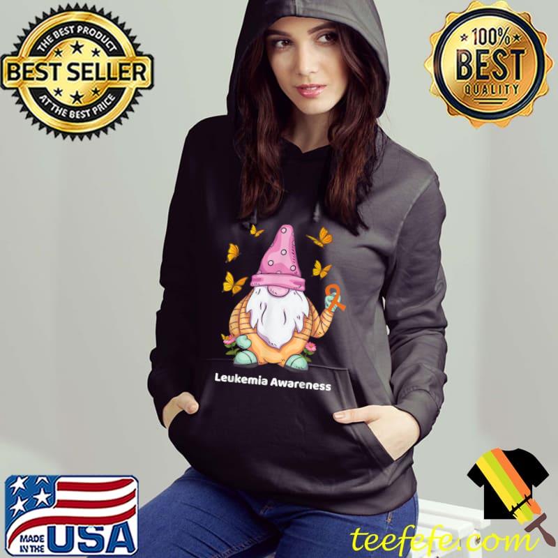 Leukemia Survivor Gnome Leukemia Butterfly Awarenes Ribbon T-Shirt Hoodie Leukemia Survivor Gnome Leukemia Butterfly Awarenes Ribbon T-Shirt Hoodie