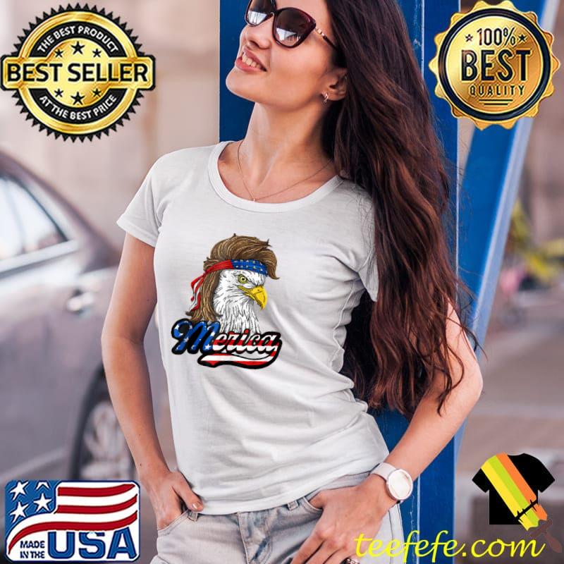 Merica Patriotic USA Eagle Of Freedom 4th of July T-Shirt Ladies Tee Merica Patriotic USA Eagle Of Freedom 4th of July T-Shirt Ladies Tee