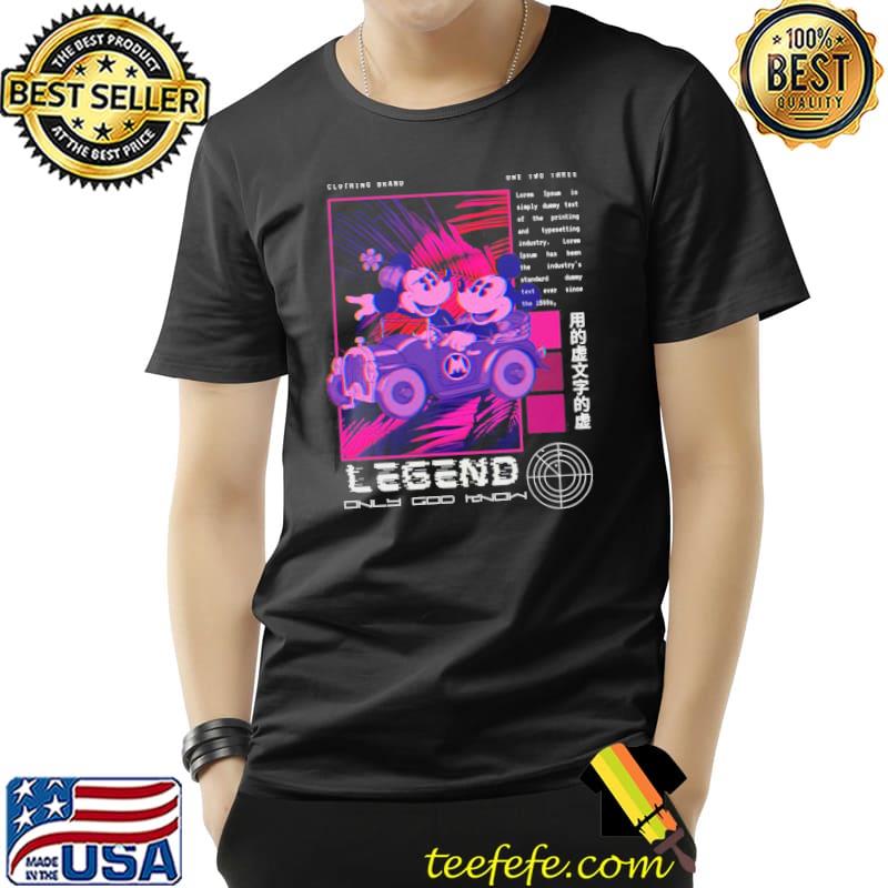 Mickeys driving retro sports car shirt
