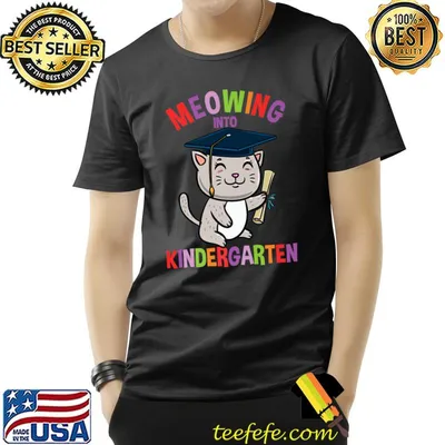 Moewing Into Kindergarten Cat Back To School T-Shirt