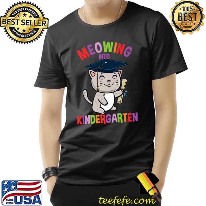 Moewing Into Kindergarten Cat Back To School T-Shirt