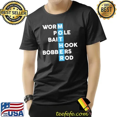 Mother Worm Pole Bait Hook Boobers Rod Shirt