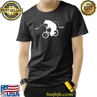 Mountain Bear On A Bike Cyclist T-Shirt