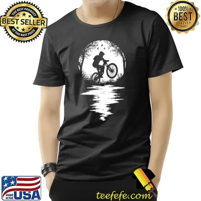Mountain Bike Cycling Sunset Silhouette T-Shirt