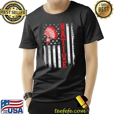Native American Day Usa Flag Cherokee Indigenous People T-Shirt