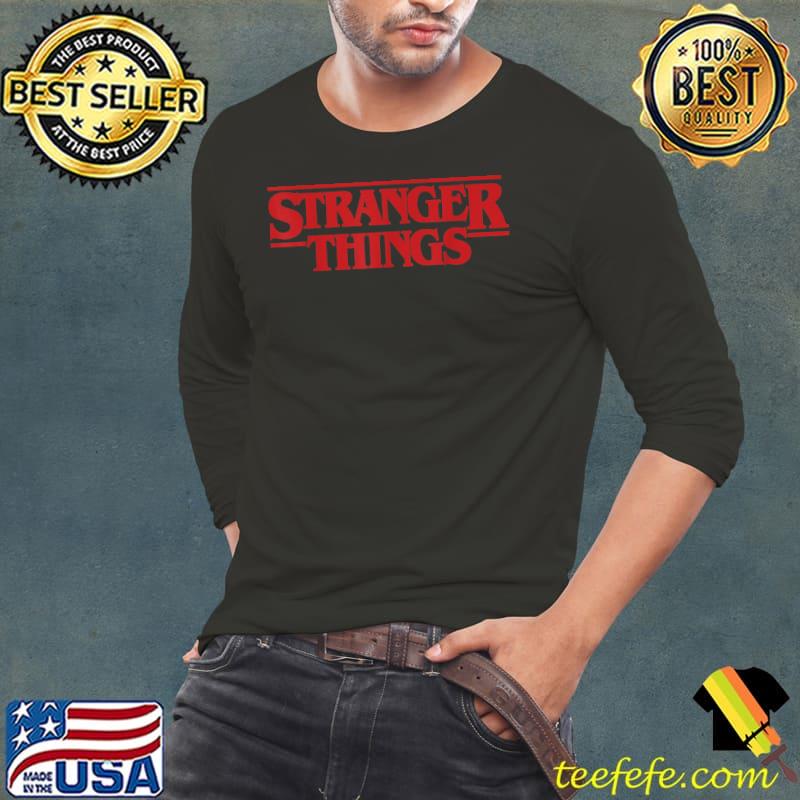 Netflix Stranger Things Simple Red Logo T-Shirt Long Sleeve Tee Netflix Stranger Things Simple Red Logo T-Shirt Long Sleeve Tee