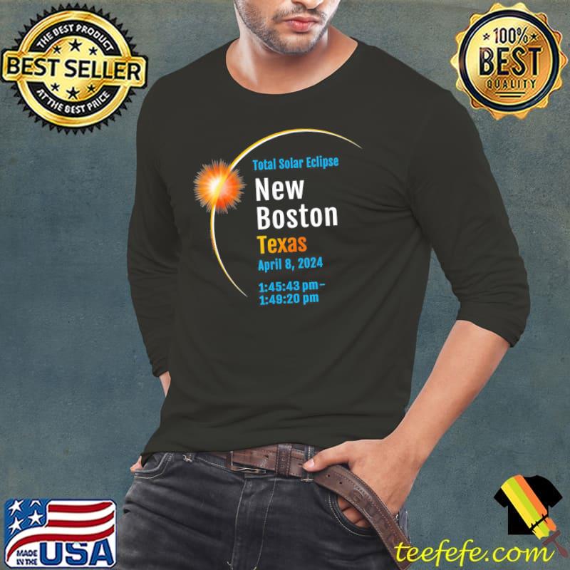 New Boston Texas total solar eclipse 2024 s Long Sleeve Tee New Boston Texas total solar eclipse 2024 s Long Sleeve Tee